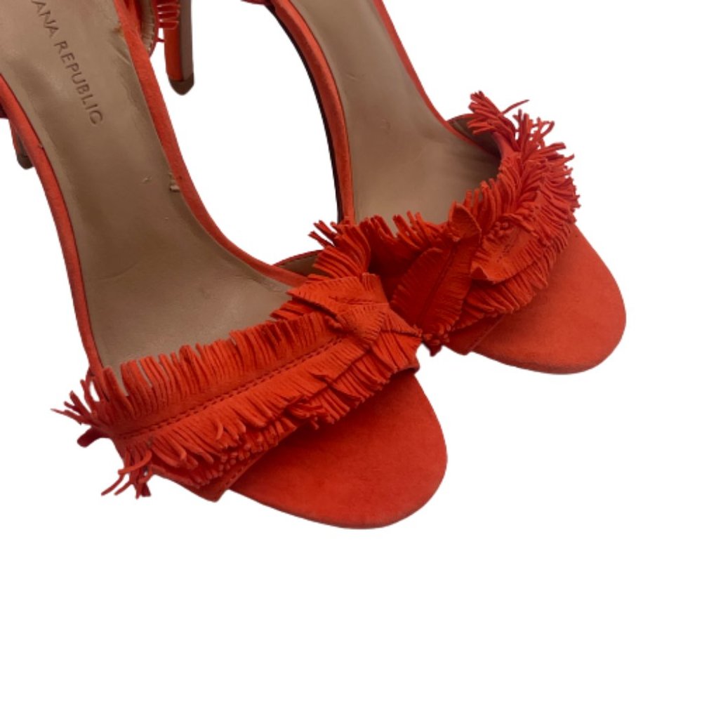 Banana Republic Strappy Heels Stilettos Sandals Orange 8.5 M - Picture 3 of 8